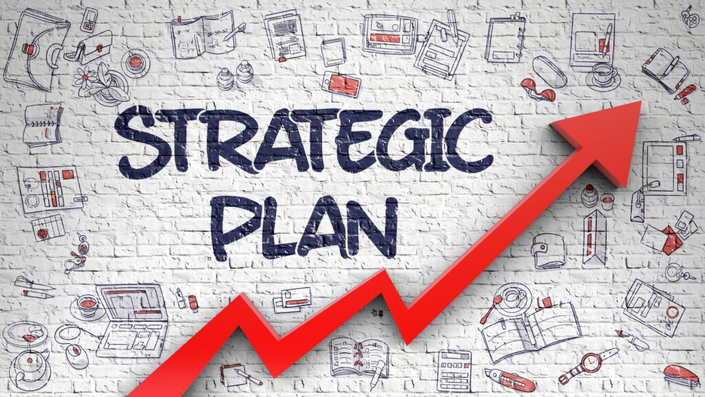 Strategic Plan with growth arrow